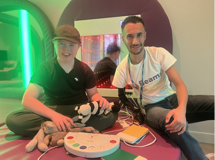 A photo taken at the We Are Beams new sensory room.