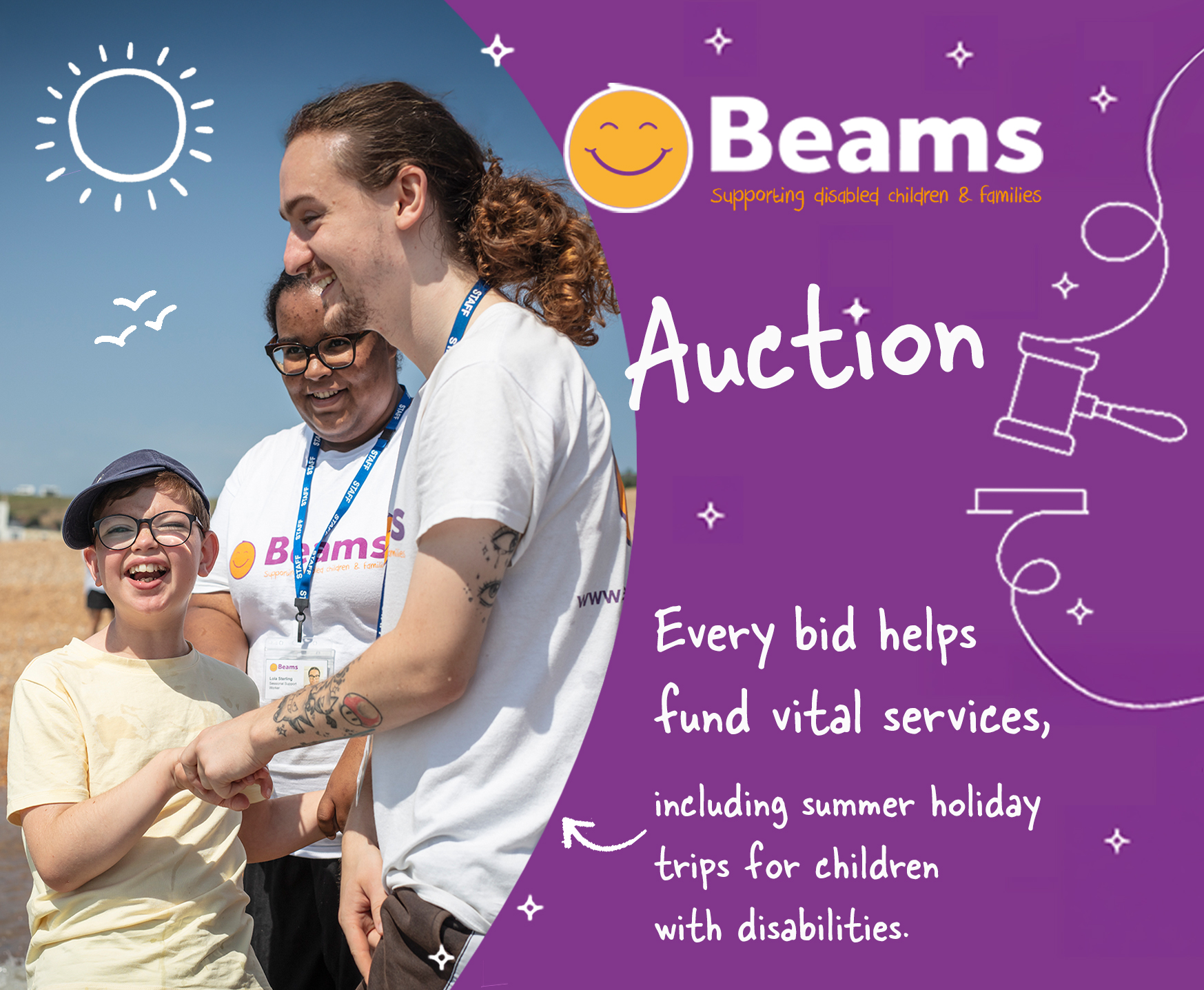 silent auction image for website Beams Big Summer Raffle